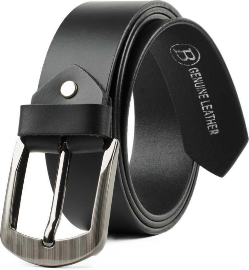 Winsome Deal Men Casual Black Genuine Leather Belt Black1 - Price