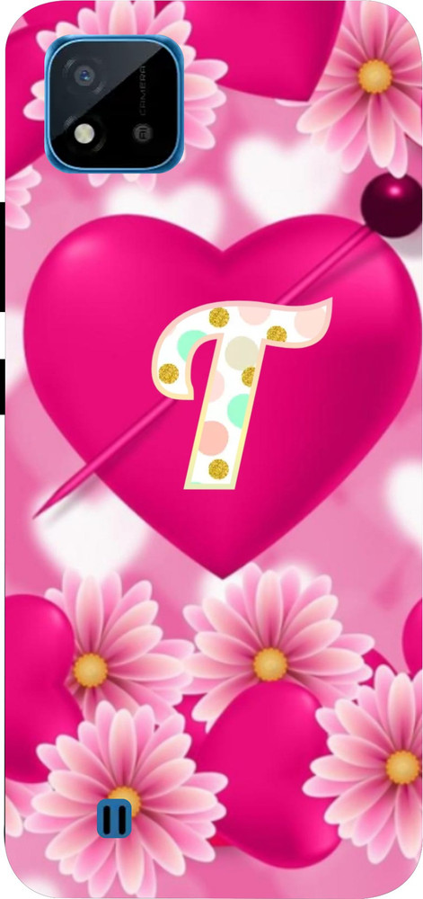 Codxcover Back Cover for Realme C11 T Name T Love T letter