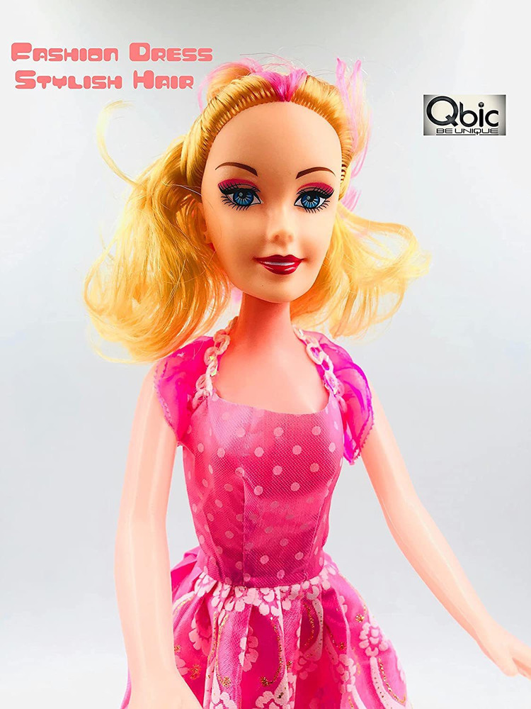 QBIC 17inches Large Size Dolls Dressed Up Doll Stylish Hair with