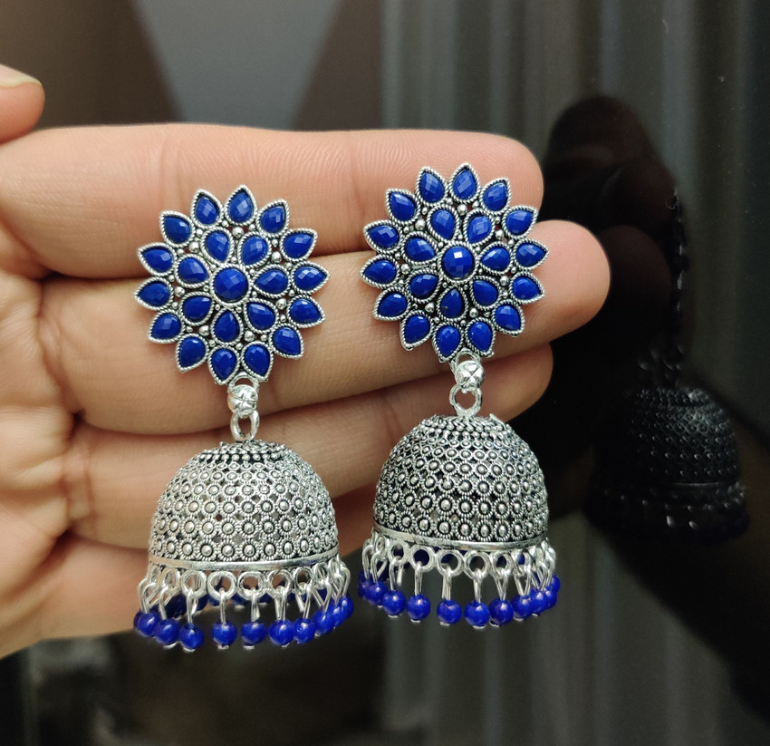Blue jhumka discount