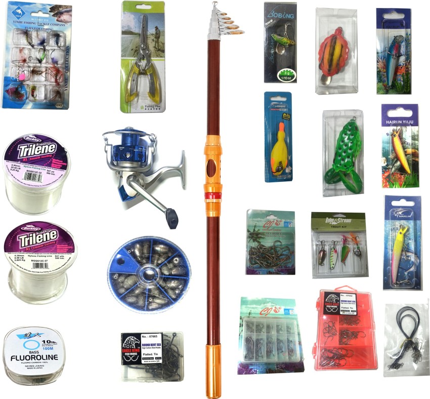 Emerald Marine Carbon-Steel Telescopic 9 Sction Fishing Rod with 21 Pcs  Combo Set. 450 Multicolor Fishing Rod Price in India - Buy Emerald Marine  Carbon-Steel Telescopic 9 Sction Fishing Rod with 21