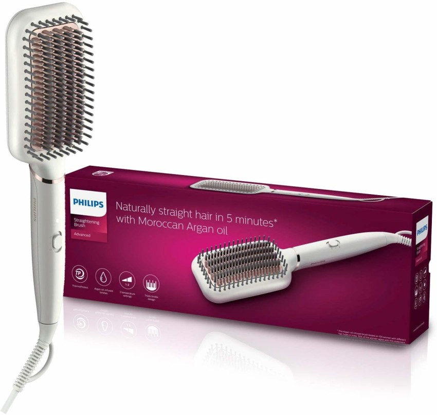 Hair straightener hotsell brush in philips