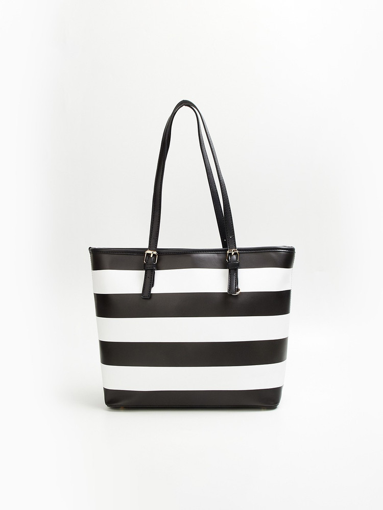 Buy Ginger by Lifestyle Women Black White Shoulder Bag BLACK