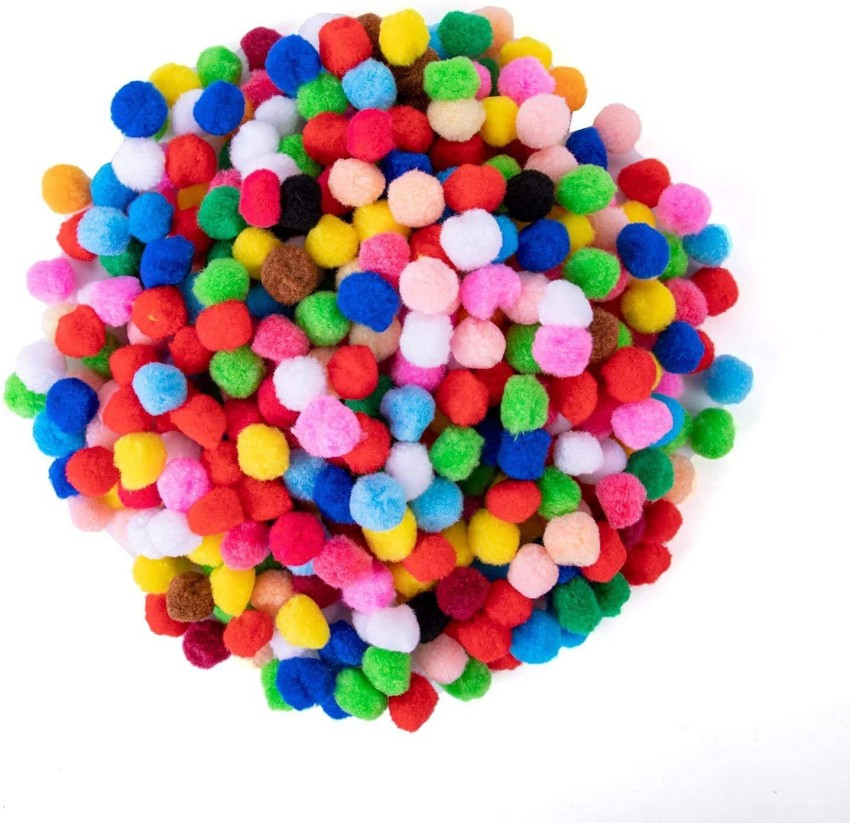 Craft Pom Pom Balls for DIY Creative Craft Decorations / 25 mm / Black - 20  pieces