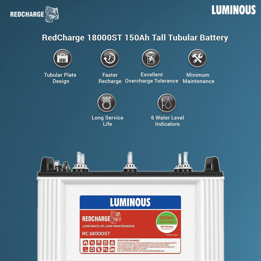 Luminous red charge 150ah store