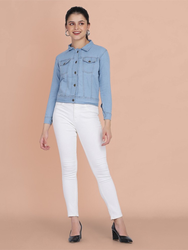 Buy BuyNewTrend Light Blue Denim Straight Fit Women Jeans Online