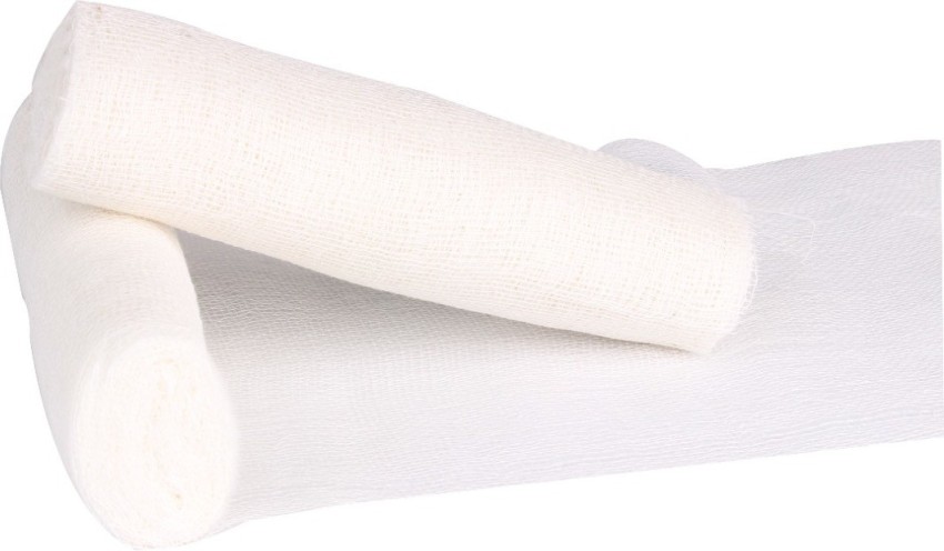 NIVISPLUS Cotton Roll Bandage 10cm x 4mtr [12 Rolls in Pkt ] 40TPI Gauze  Medical Dressing