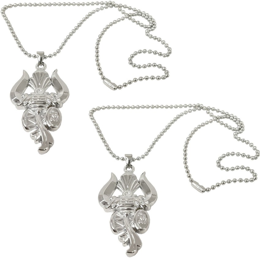Uniqon Unisex Stainless Steel Silver Plated God Lord Shri Sai Baba/Sai Nath  Maharaj Locket Pendant Necklace With Chain