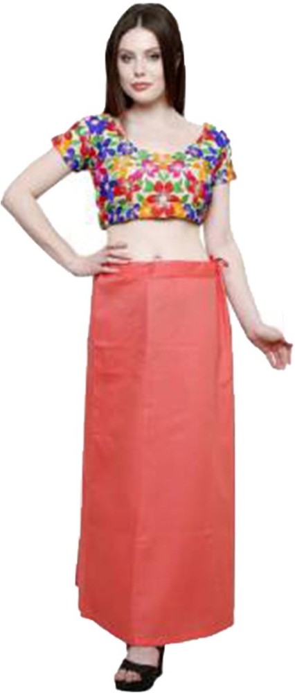 Traditional Full Elastic Saree Shapewear Petticoat Color Beige 
