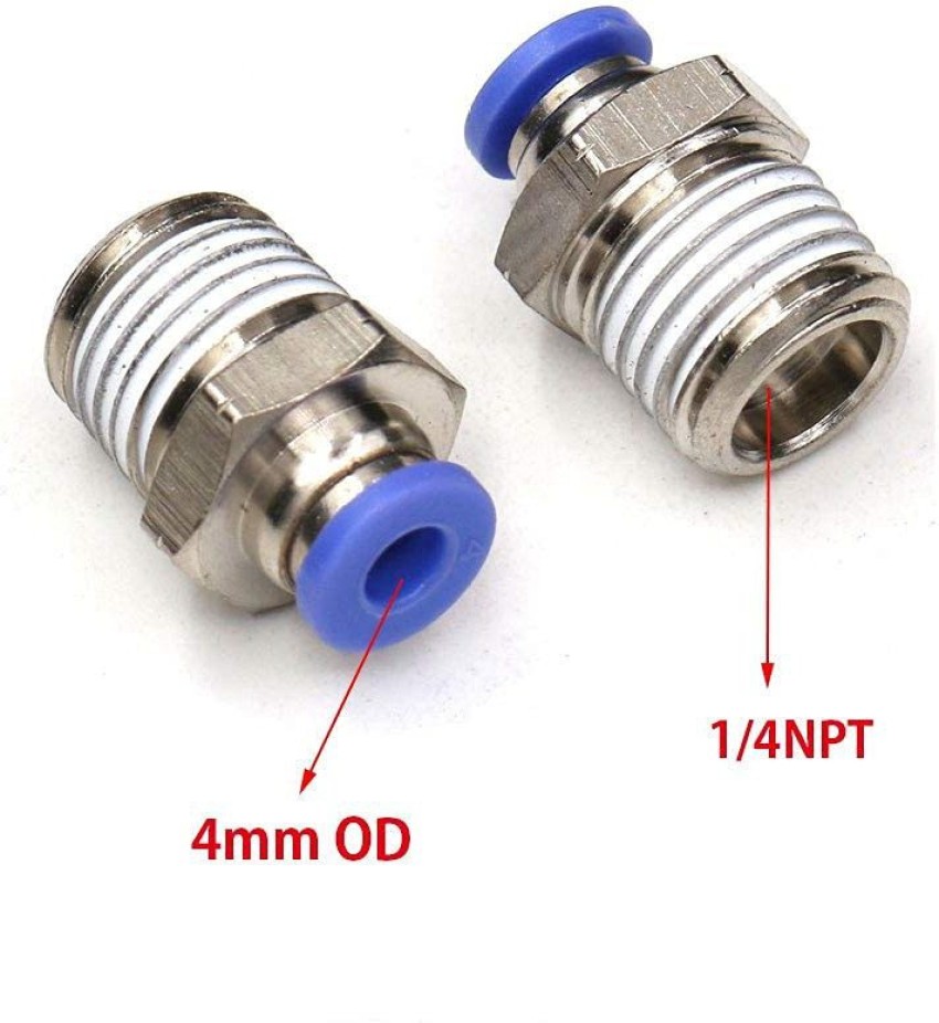 Push To Connect Straight Female Fitting 1/4 OD, 1/4 NPT: Pipe