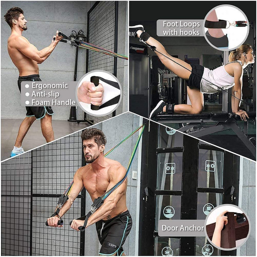 MINESFIT Unbreakable 11 Pcs Resistance Band Set Fitness Band for Workout for Men Women Resistance Tube Buy MINESFIT Unbreakable 11 Pcs Resistance Band Set Fitness Band for Workout for Men