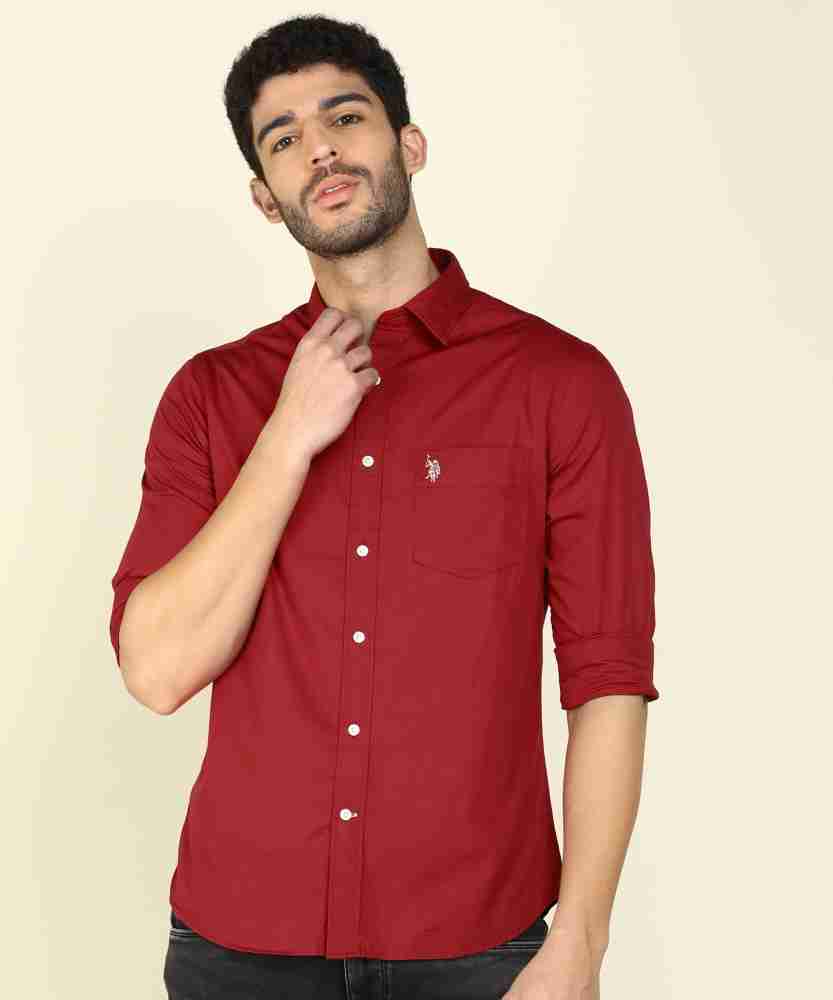 us polo maroon shirt