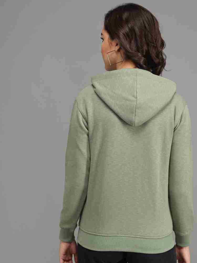 Buy Anti Culture Women Cotton Fleece Pista Green Full Sleeve