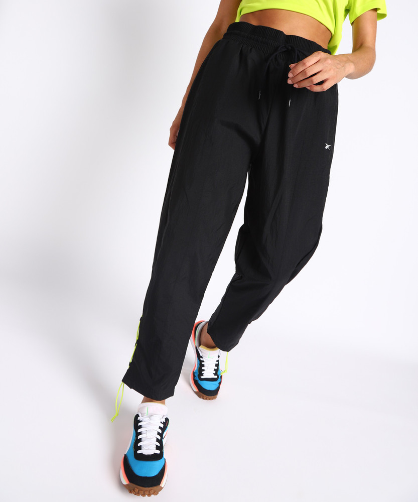 REEBOK Solid Women Black Track Pants - Buy REEBOK Solid Women Black Track  Pants Online at Best Prices in India | Flipkart.com