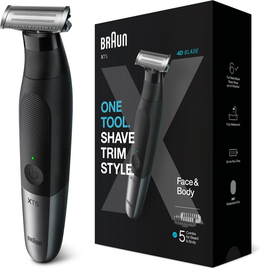 Braun Series XT5 Beard Trimmer, Shaver and Electric Razor for Men, Body  Grooming Kit for Manscaping, Durable One Blade, One Tool for Stubble, Hair