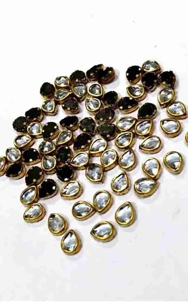 White hotsell kundan stones