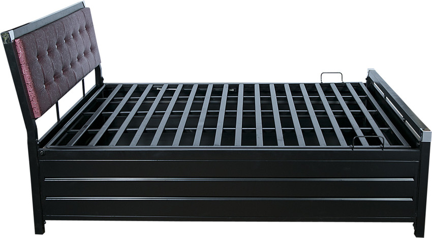 M R Steel furniture Metal Single Bed with Hydraulic Storage