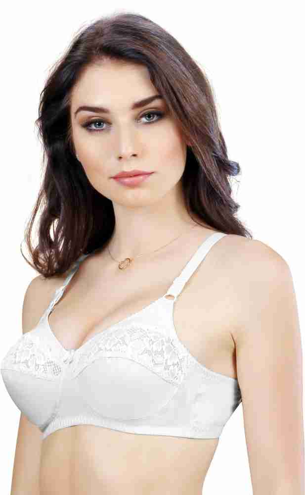 Buy Groversons Paris Beauty Women'S Non-Padded Supima Cotton Spacer And  Minimiser Bra - White (40C) Online