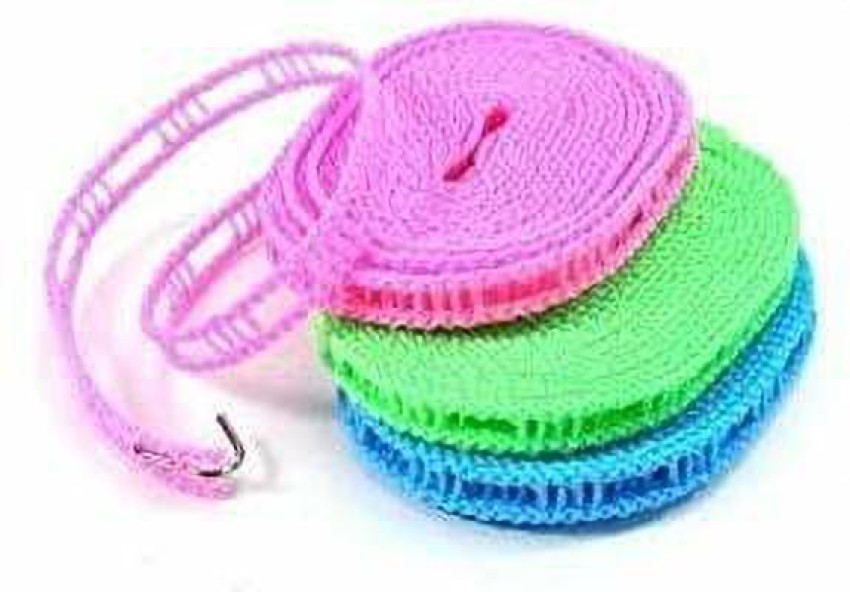Swarnenterprises Nylon Rope with Hooks Size : 5 Meter Color May