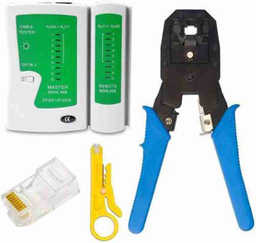 RJ45 Ethernet Network Cat5e Cat6 LAN Cable Tester Punch Down Crimping Tool  Kit