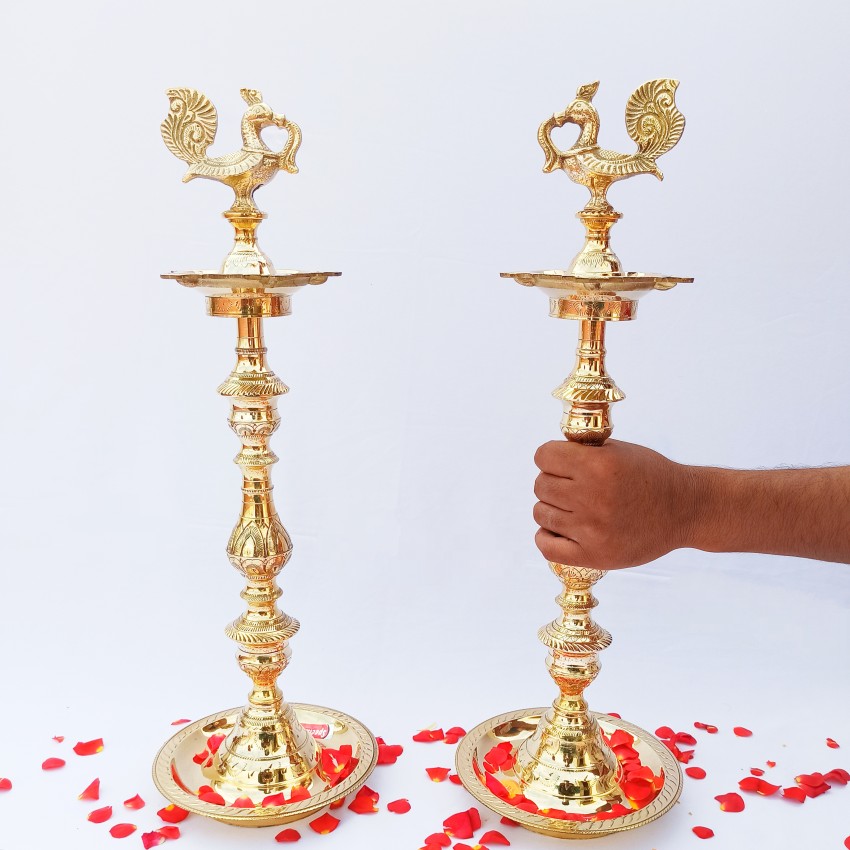 Buy Goodselite Brass Oil Diyas/Kuthuvilakku/Porai Kuthu Vilakku