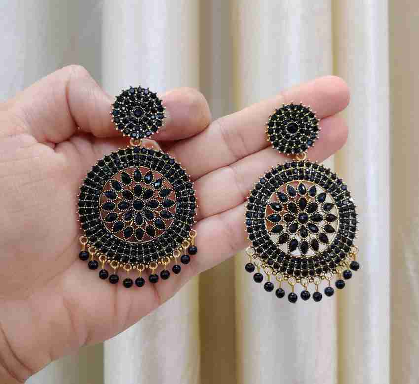 Black earrings discount