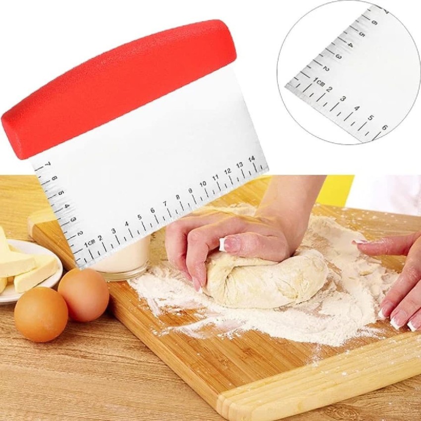 Stainless Steel Scraper With Scale Multi-purpose Dough Cutter Scraper Cutter  For Cutting Bread Dough