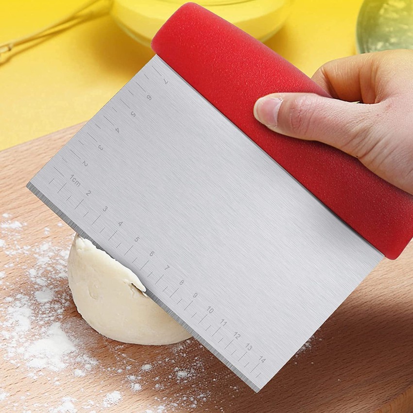 Stainless Steel Bench Scraper & Dough Cutter - Multi Function