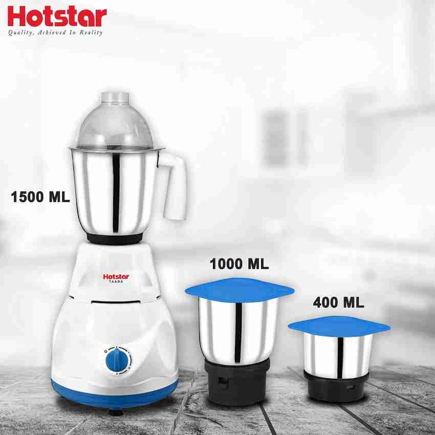 Hotstar Bloom Mixer Grinder, 2 Stainless Steel Jars (White), 1 Year  Manufacturing Warranty Bloom Series 400 Mixer Grinder (2 Jars, Blue And  White) Price in India - Buy Hotstar Bloom Mixer Grinder