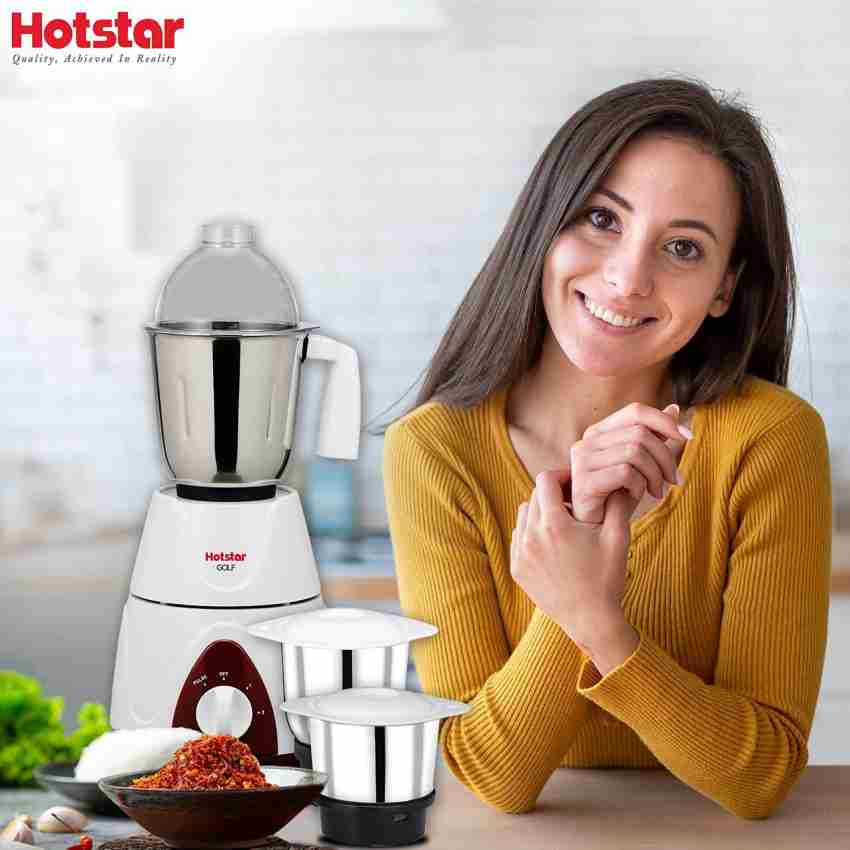 Hotstar Bloom Mixer Grinder, 2 Stainless Steel Jars (White), 1 Year  Manufacturing Warranty Bloom Series 400 Mixer Grinder (2 Jars, Blue And  White) Price in India - Buy Hotstar Bloom Mixer Grinder