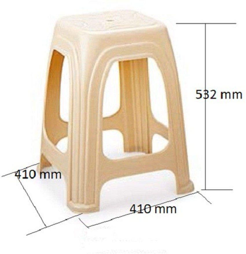 Faab International 21 inches High Beige plastic Stool Set of 4