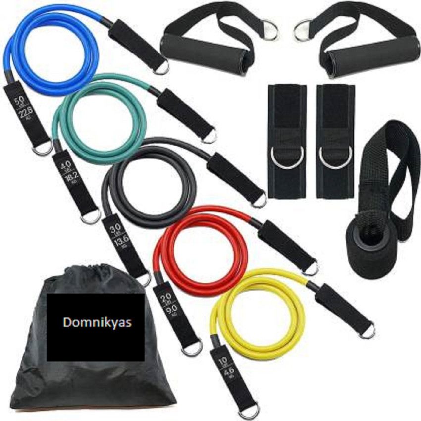 domnikyas Unbreakable 11 Pcs Resistance Band Set Fitness Band for Workout for Men Women Resistance Tube Buy domnikyas Unbreakable 11 Pcs Resistance Band Set Fitness Band for Workout for Men