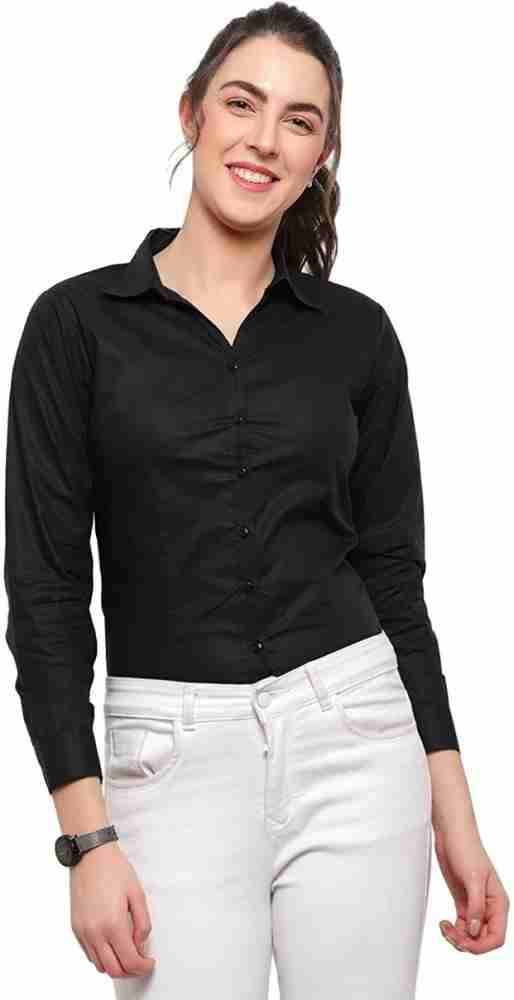 black formal shirts for women