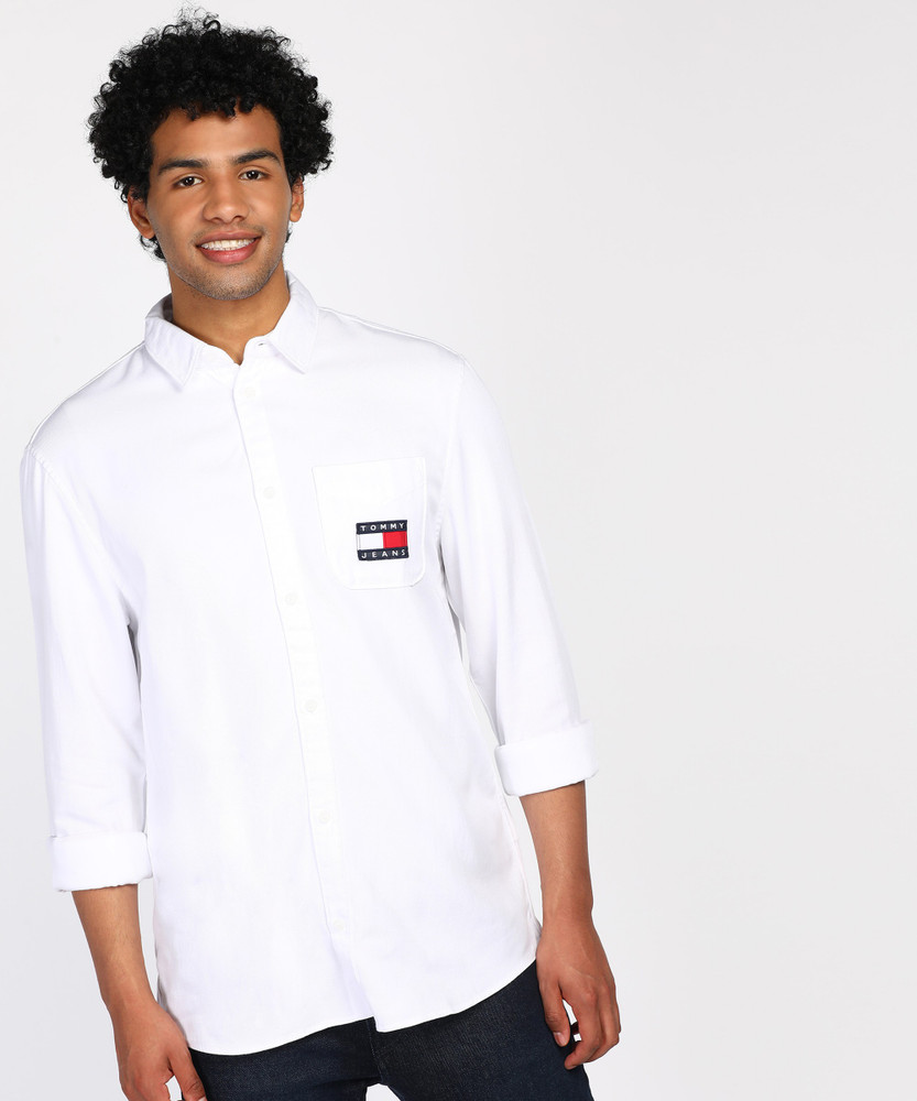 white tommy hilfiger shirt men