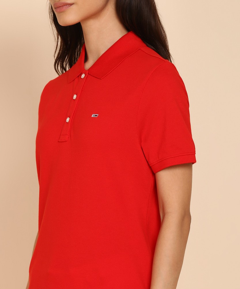 Polo rouge tommy online hilfiger femme