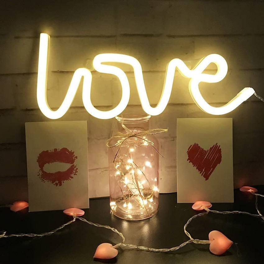 Neon love lamp top