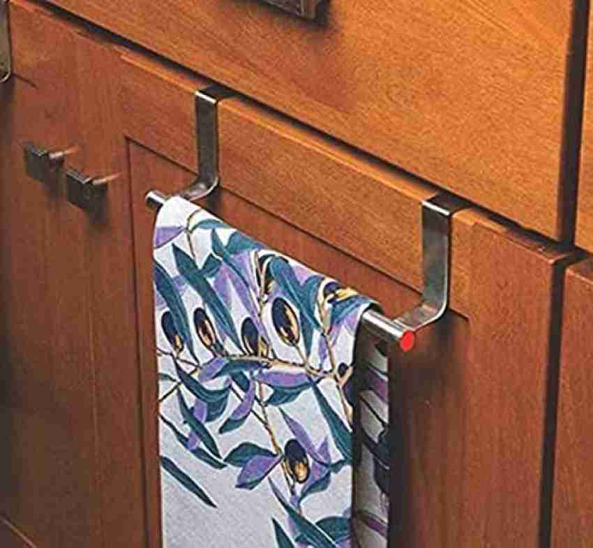 2 Pack Kitchen Towel Holder - Over Cabinet Towel Bar Rack - 14 Stainless  Steel Towel Rack Inside Cabinet Drawer for Bathroom and Kitchen (Large) 