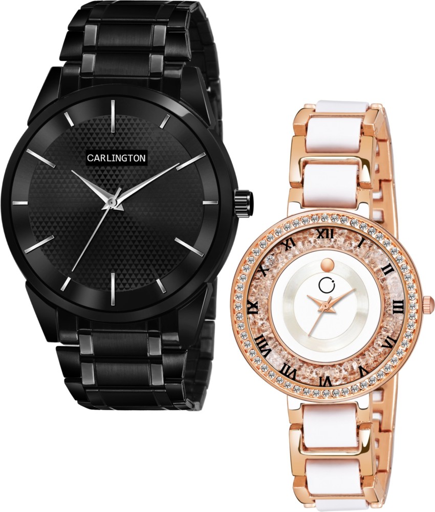 Carlington Premium Analog Watch - For Couple - Buy Carlington Premium  Analog Watch - For Couple Black Strap Online at Best Prices in India