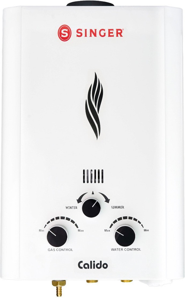 Singer 6 L Gas Water Geyser (Calido, White) Price in India - Buy Singer 6 L  Gas Water Geyser (Calido, White) online at Flipkart.com