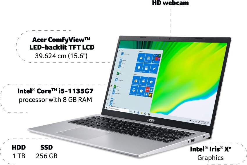 ACER Aspire 5 15.6 Laptop - AMD Ryzen™ 7 5825U - 16GB RAM - 1TB SSD  - NX.K86EK.004 - McMichaels