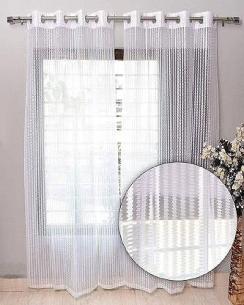 Radhey Radhey Decor 182 cm 6 ft Polyester Transparent Window