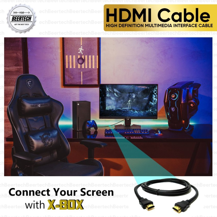 CABLE HDMI FULL HD 4K 3D BLU RAY PS4 XBOX 2.0 LCD PC ORDINATEUR PREMIUM 2M