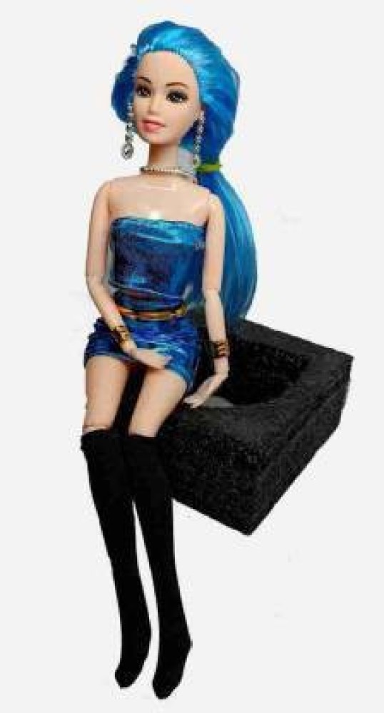 Doll blue hot sale hair