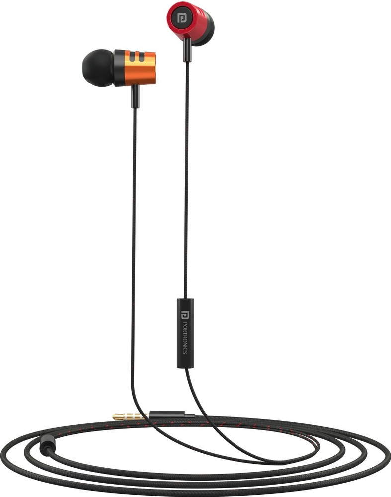 Portronics Ear 2 in Ear Wired Earphones with Mic 3.5mm Audio Jack
