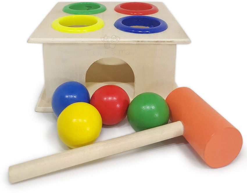 TOYS HOUSE Wooden Hammer Ball Early Educational Toy Set for Kids