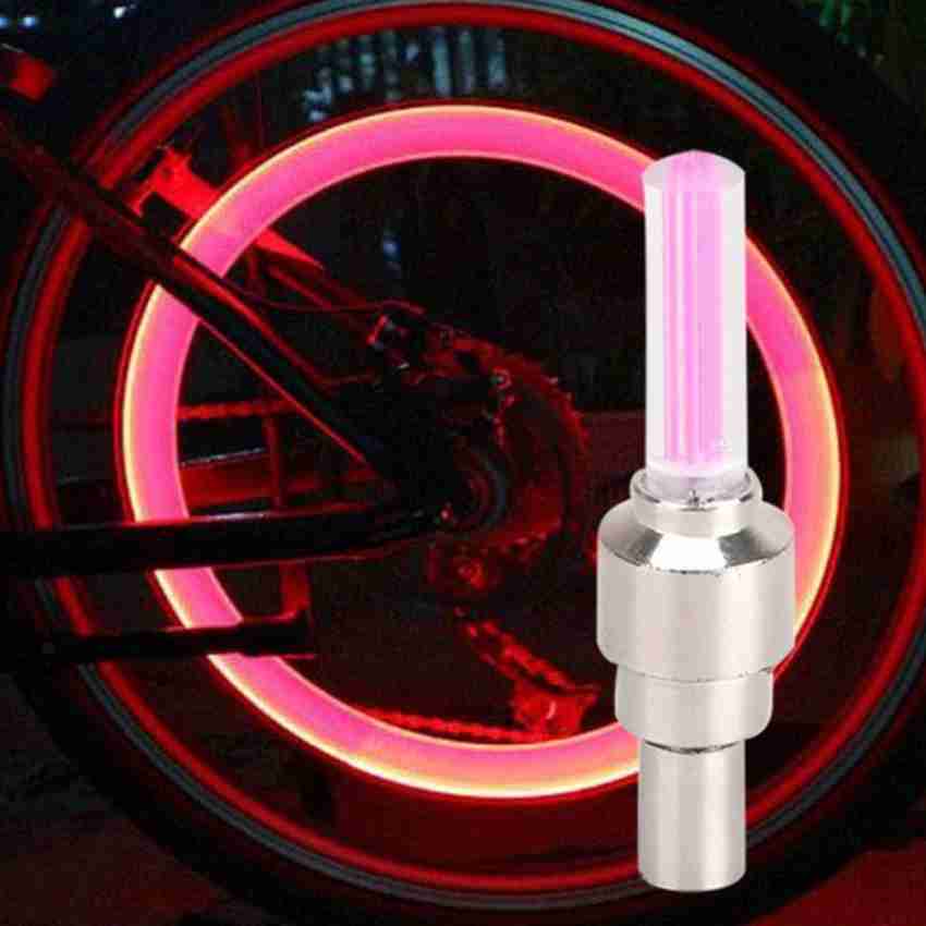 Sacriti bike tyre light red green blue wheel tyre valve cap LED