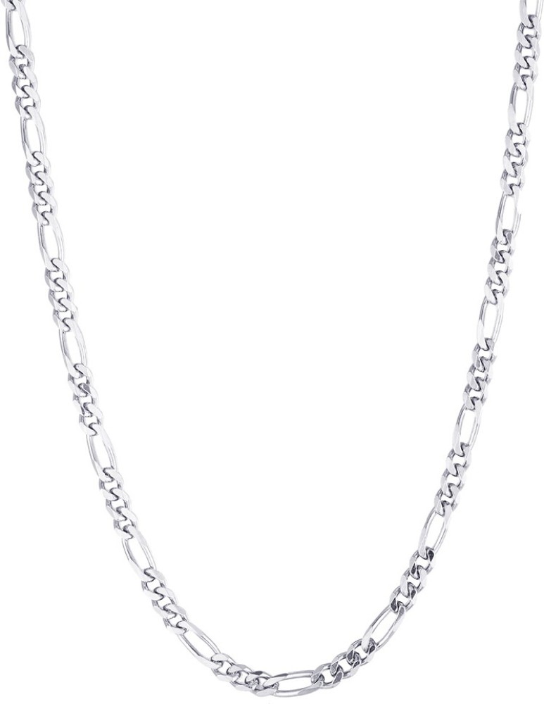 Solid 925 Sterling Silver Figaro Chain Necklace For Men And Women