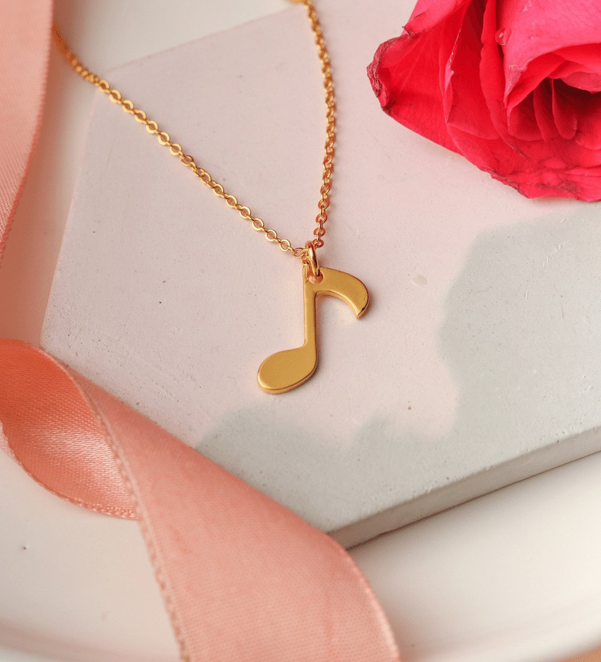 ELLIPSTORE Musical Note Necklace Gold plated Stainless Steel Locket Set Price in India Buy ELLIPSTORE Musical Note Necklace Gold plated Stainless Steel Locket Set Online at Best Prices in India Flipka...