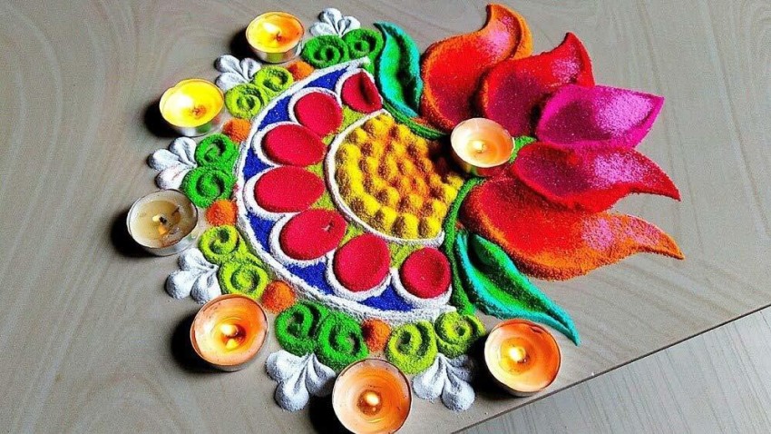 6 Color Rangoli Powder Kit, Rangoli Colors, Rangoli Decorations, Rangoli  Making Kit, Rangoli Colors for Diwali, Navratri Decoration, -  India