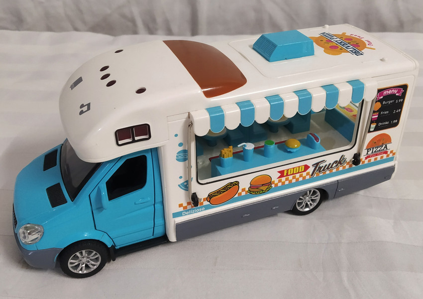 Blue food outlet truck toy